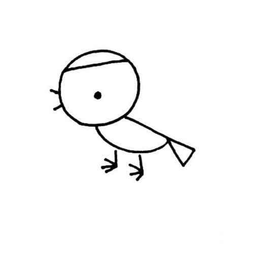 二年级画人物简笔画小鸟（轻松画小鸟简笔画）(9)