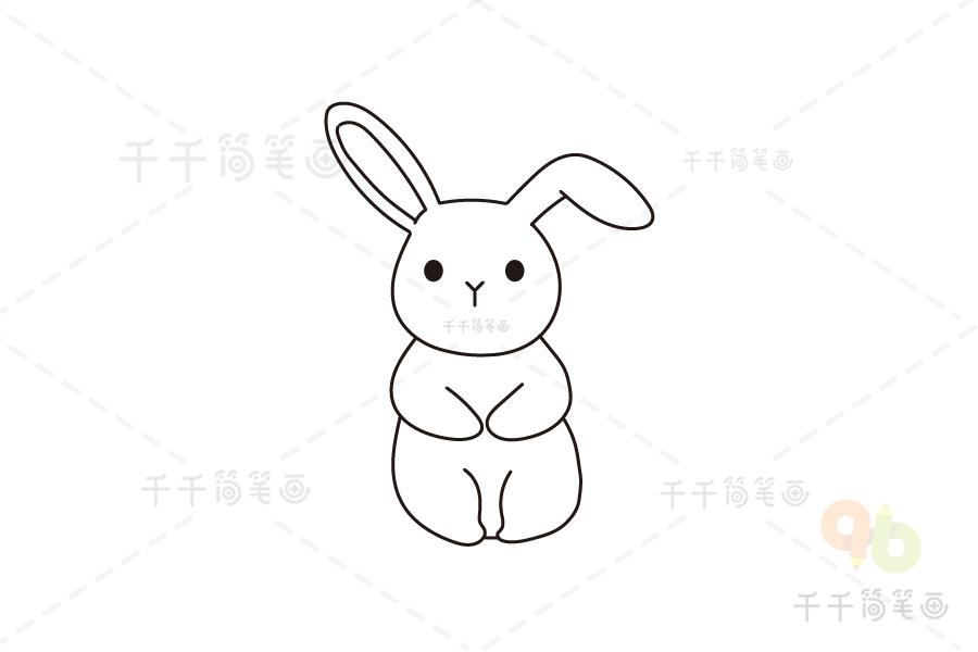 兔子简笔画简笔画图片大全（兔子简单好看简笔画图片大全）(9)