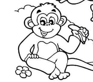 坐着的猴子简笔画图片（简易猴子简笔画）(7)