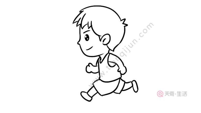 跑步运动图标简笔画