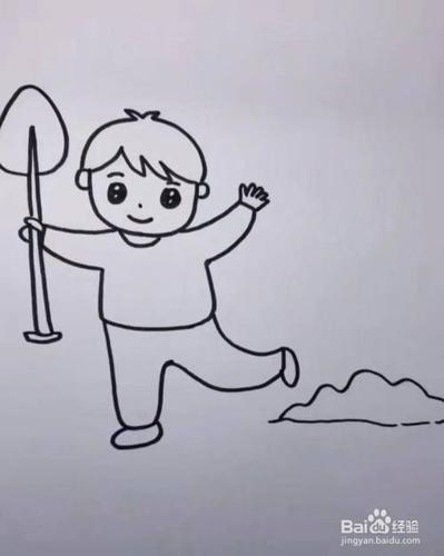 干活的小孩怎么画简笔画（小女孩如何画简笔画）(7)