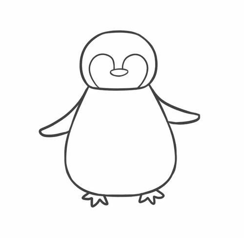 企鹅简笔画可爱简单又漂亮（企鹅怎么画最可爱简笔画）(4)