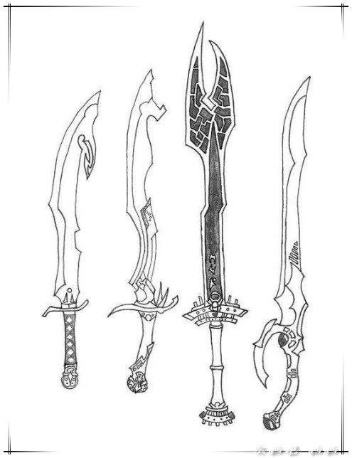 骑士武器的简笔画（兵器的简笔画）(3)