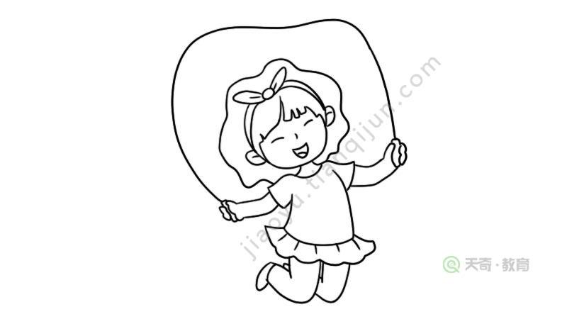 简笔画运动小女孩图片（简笔画体育运动小女孩）(1)