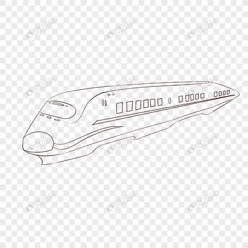 高铁连接两地简笔画（高铁的整个图简笔画）(1)