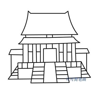 我和故宫的合照简笔画（北京故宫的简笔画全部）(3)