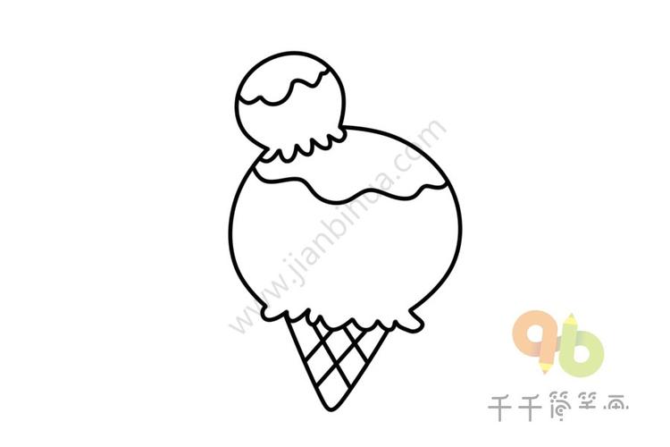 简笔画冰淇淋蛋糕裙（公主蛋糕简笔画图片大全）(5)