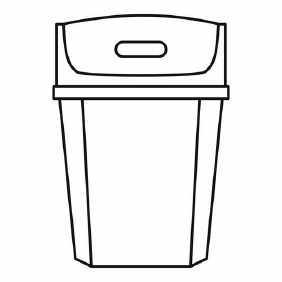 四个垃圾桶简笔画（四种垃圾桶里的东西简笔画）(3)