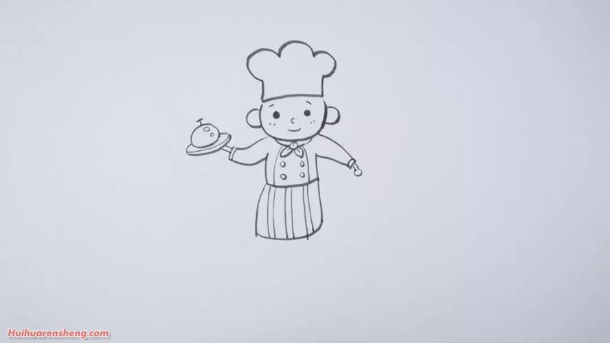 有关厨师的简笔画（厨师简笔画图片大全集）(1)