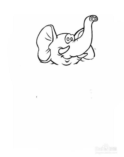 怎么画三原色的简笔画大象（大象怎么画简笔画可爱的）(7)