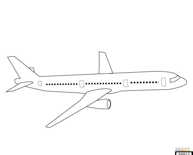 飞机的简笔画大全（飞机的一幅简笔画）(8)