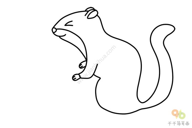 黄鼠狼的简笔画超级简单（简笔画黄鼠狼怎么画）(1)