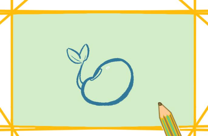 发芽的绿豆简笔画图片（绿豆生长过程图片绘画简笔）(3)