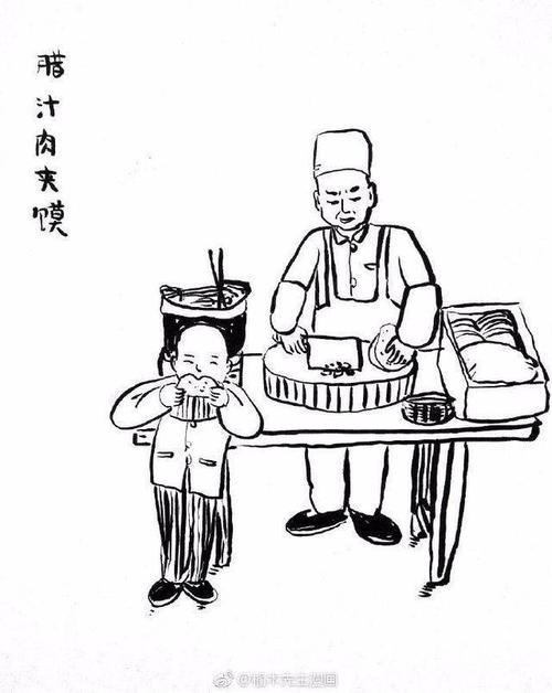 民间美食简笔画100张（好吃的美食图片简笔画）(4)