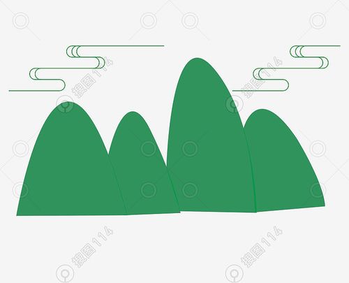 大山简笔画图片彩色（大山的简笔画图片大全）(8)