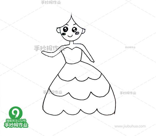 简笔画公主穿衣服图片（公主穿的衣服简笔画）(4)