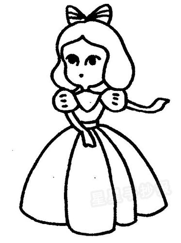 简笔画公主穿衣服图片（公主穿的衣服简笔画）(7)