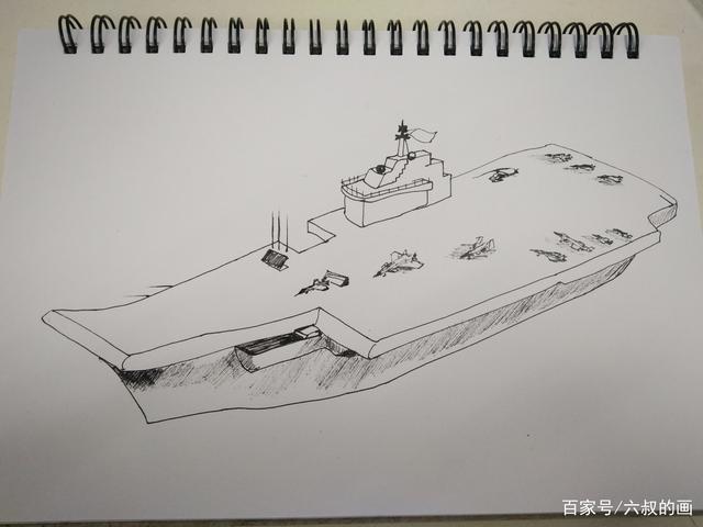 简笔画军舰的画法步骤（船的画法简笔画步骤图）(8)