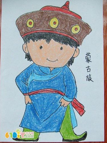 民族服饰头套简笔画幼儿园（幼儿园绘画民族服饰男孩）(8)