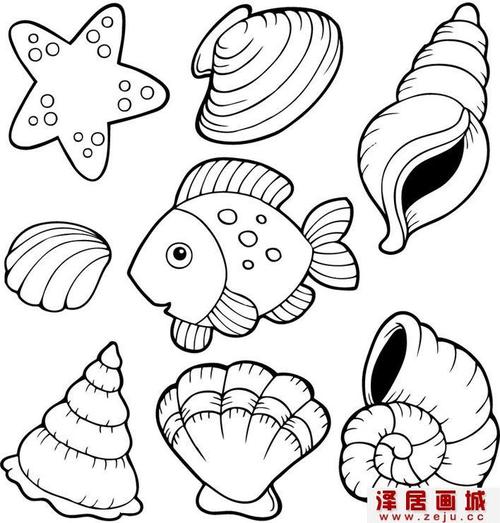 解救海洋动物的简笔画（关于海底的动物简笔画大全）(2)