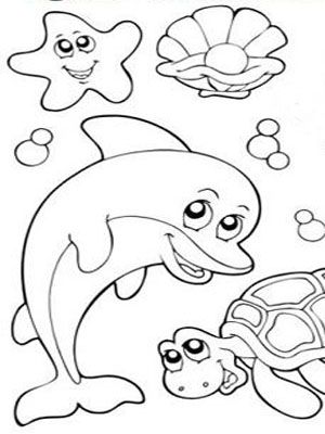 解救海洋动物的简笔画（关于海底的动物简笔画大全）(3)