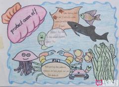 海洋动物英语手抄报（保护海洋动物英文手抄报）(2)