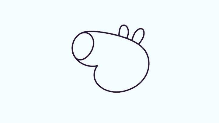 小猪乔治的画法简笔画步骤（怎样画简单又好看的小猪乔治）(5)
