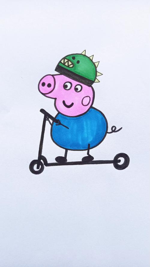 小猪乔治的画法简笔画步骤（怎样画简单又好看的小猪乔治）(7)