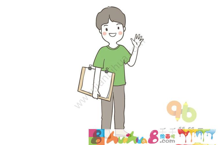 三年级画男老师简笔画（三年级怎样画男孩子的简笔画）(4)