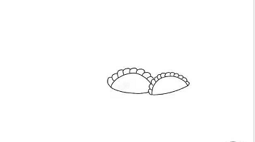 怎样画一盘饺子的简笔画（水饺的简笔画画法）(3)