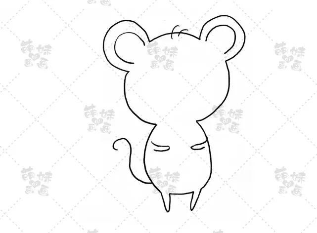 新年手抄报简笔画老鼠（画有老鼠的手抄报）(7)