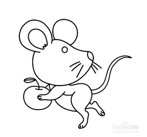 新年手抄报简笔画老鼠（画有老鼠的手抄报）(10)