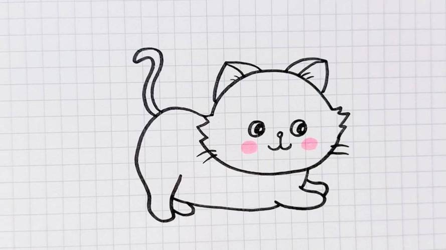 简笔画猫咪怎么画教学图片（怎样画猫咪的简笔画图片）(6)