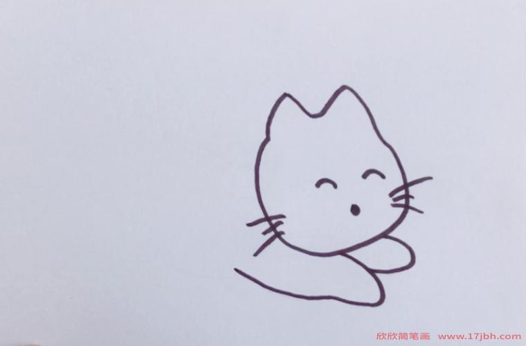 简笔画猫咪怎么画教学图片（怎样画猫咪的简笔画图片）(7)