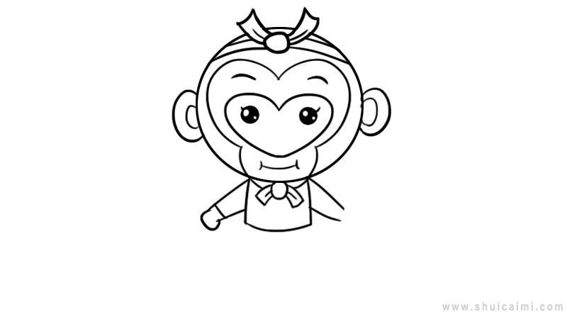 哈哈大笑的美猴王简笔画（美猴王的衣服简笔画）(2)