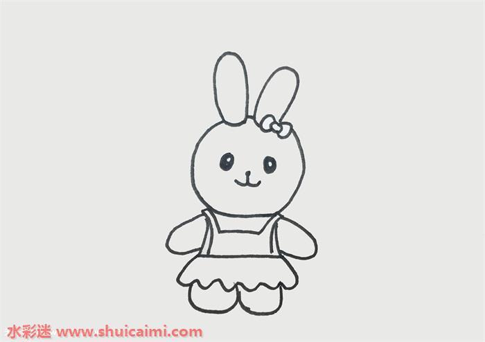 简笔画图可爱的小兔子（可爱小兔子简笔画图解）(2)