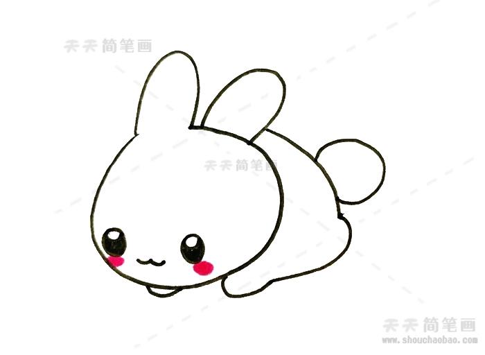 简笔画图可爱的小兔子（可爱小兔子简笔画图解）(5)