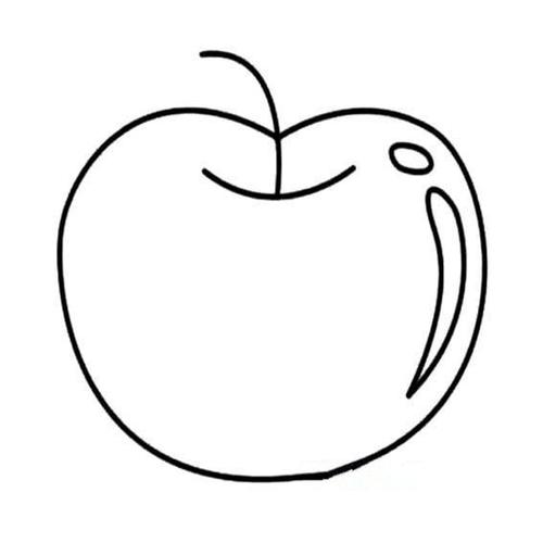 火腿苹果简笔画（可爱苹果简笔画）(6)