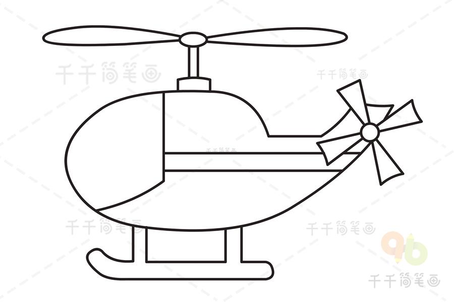 舒克直升飞机的简笔画（舒克的飞机是怎么画的）(8)