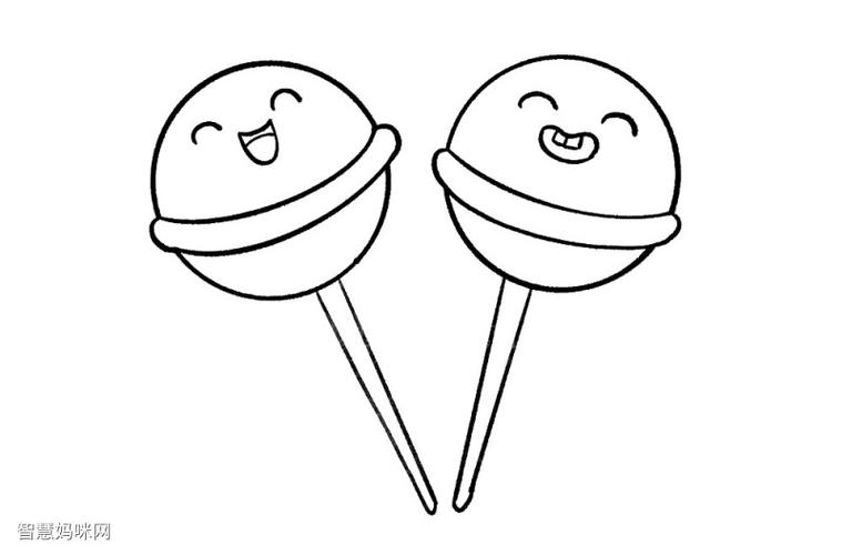 画棒棒糖的简笔画（棒棒糖图画）(1)