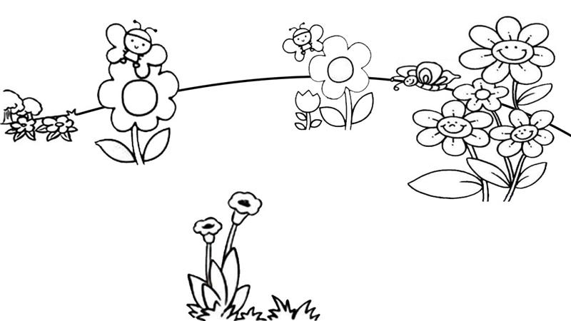 闪亮堂网简笔画美丽的花园（魔幻花园图片简笔画）(3)