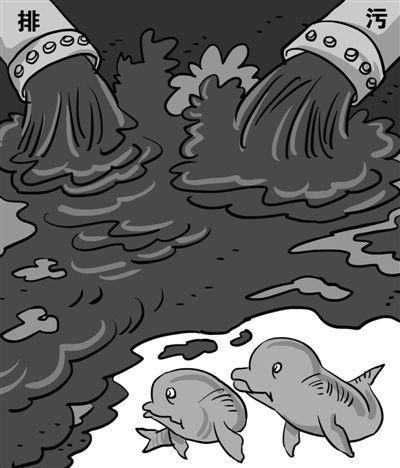 河流污染的简笔画（被污染的环境简笔画）(3)