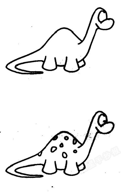 教学简笔画恐龙拖鞋（卡通儿童鞋子简笔画）(3)