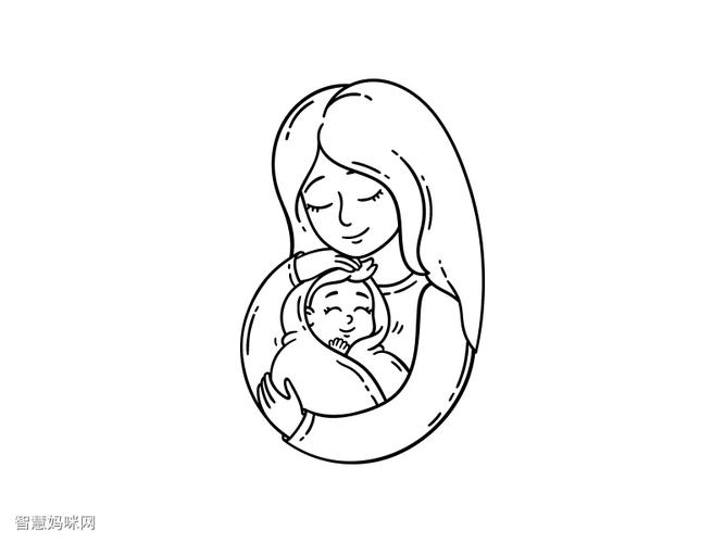 孩子和母亲的简笔画（关于母亲与孩子的简笔画）(5)