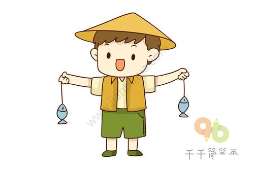 古代渔夫简笔画（渔夫简笔画人物图）(1)