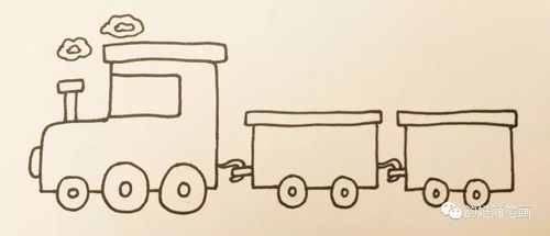 简笔画儿童火车车厢（火车儿童简笔画）(10)