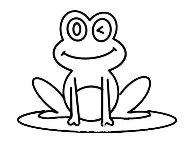 儿童简笔画青蛙荷花（漂亮的青蛙儿童简笔画）(1)