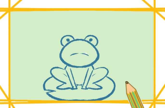 儿童简笔画青蛙荷花（漂亮的青蛙儿童简笔画）(5)