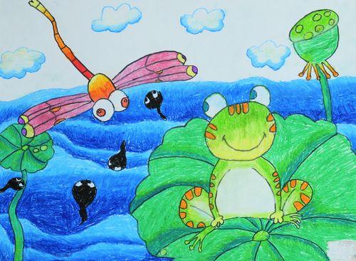儿童简笔画青蛙荷花（漂亮的青蛙儿童简笔画）(6)
