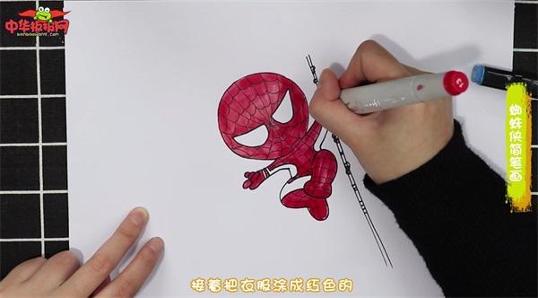 小丑蜘蛛侠的简笔画（小丑蝙蝠侠简笔画）(3)